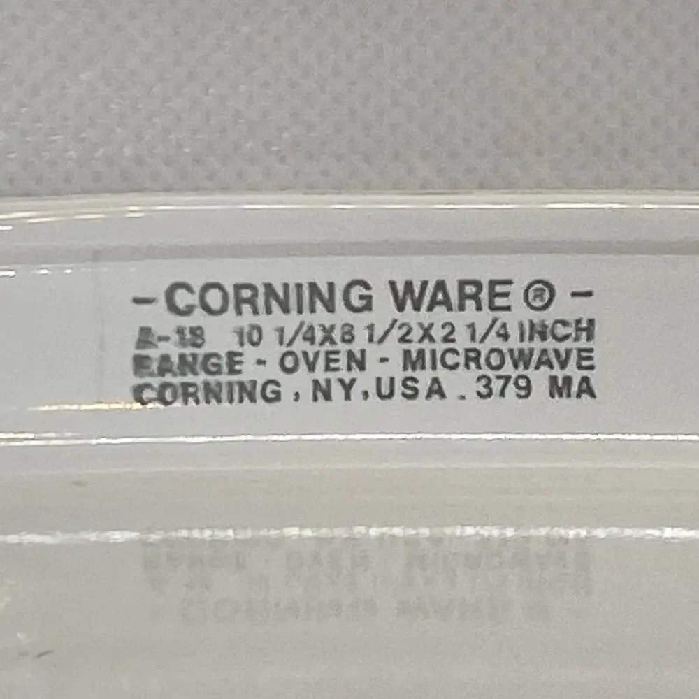 Vintage Corning Ware Just White A-18 Rectangular Casserole Dish